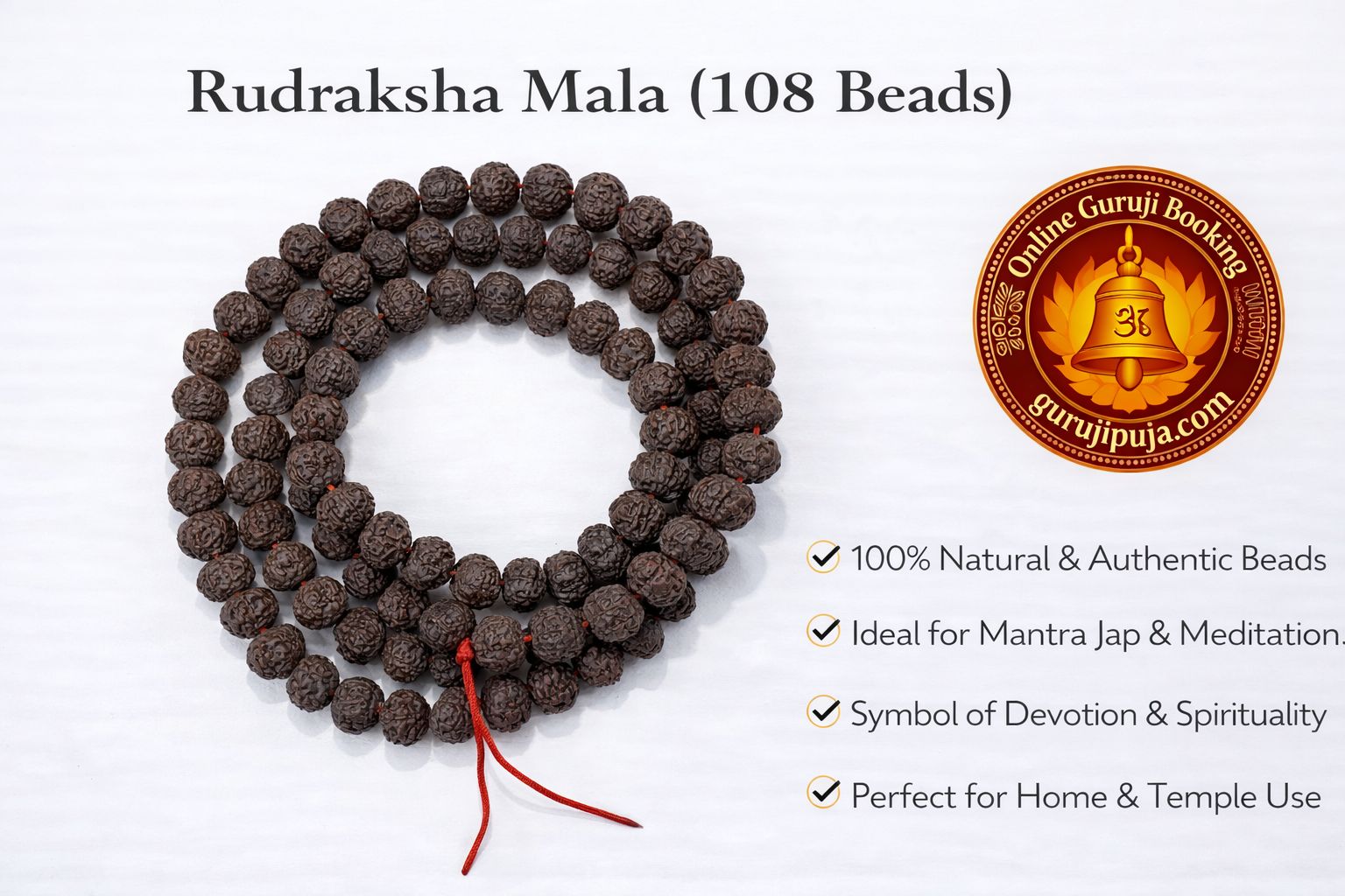 Seven mukhi Rudraksha mala