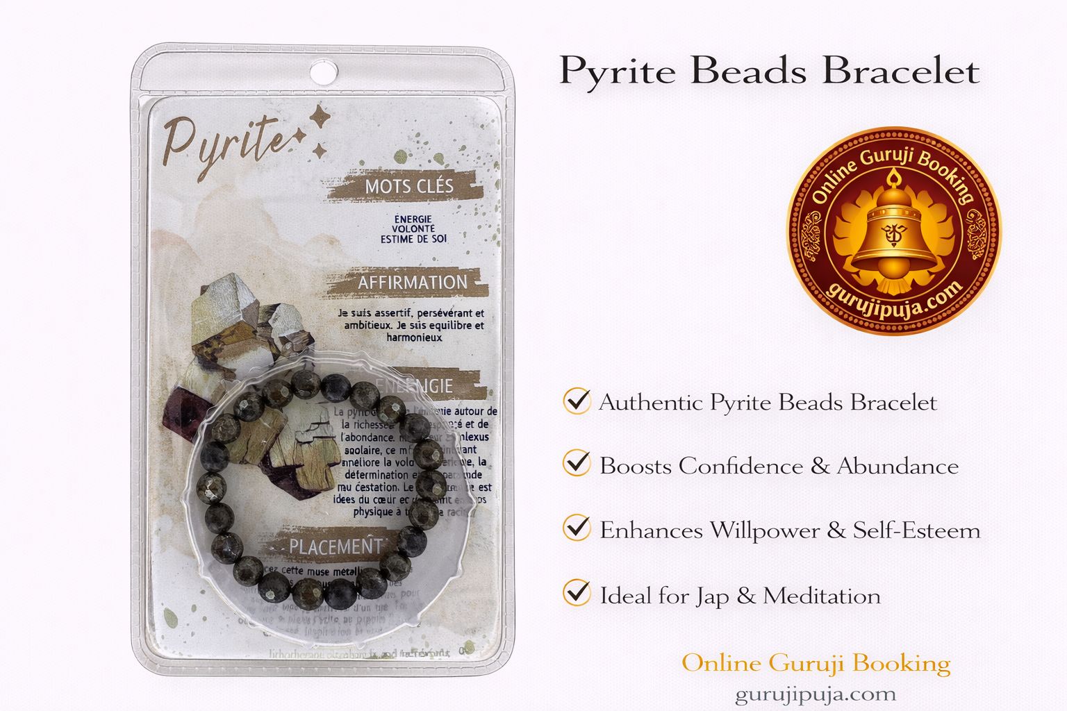 Pyrite Beads Bracelet