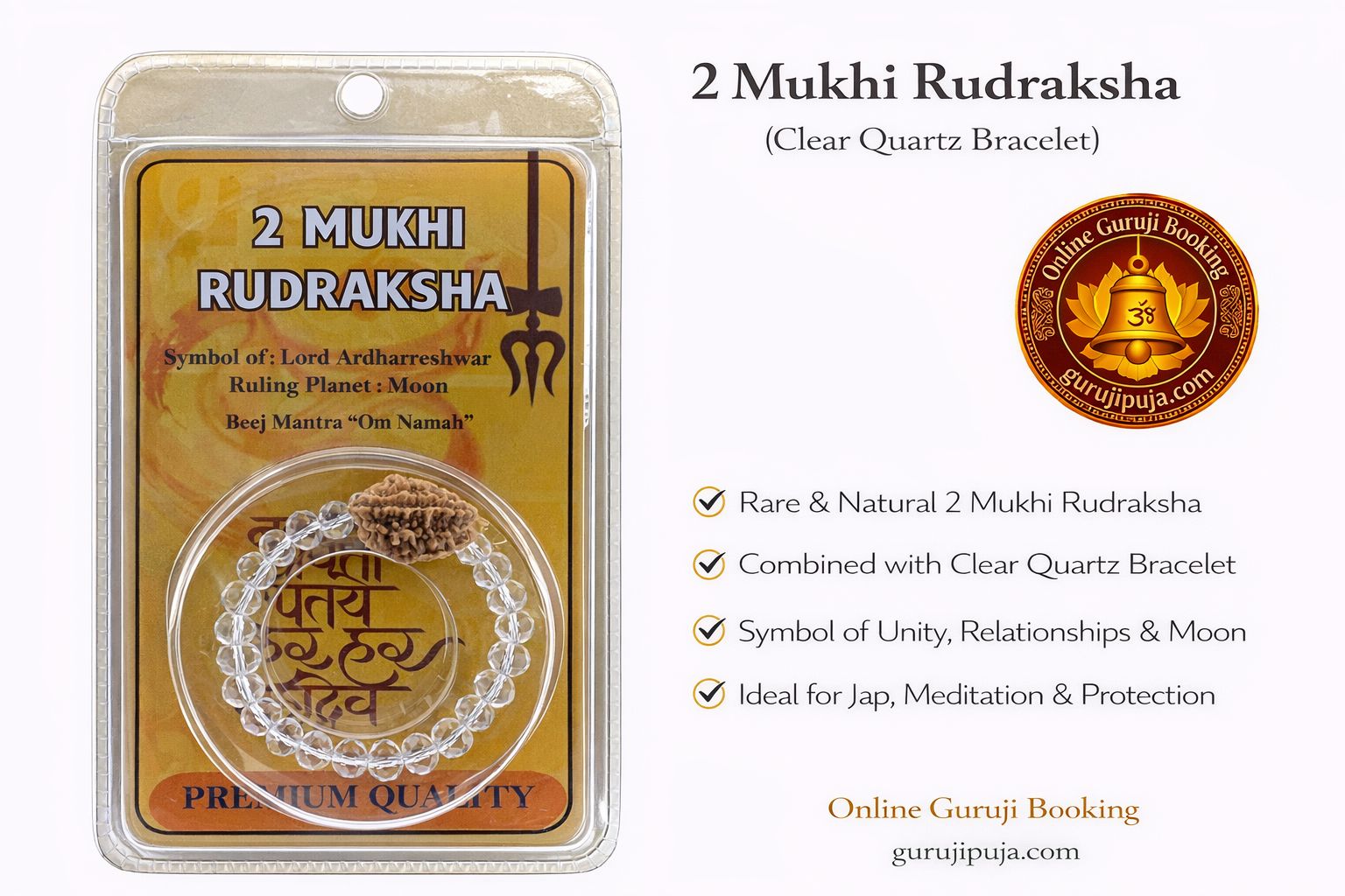 2 Mukhi Rudraksha Bracelet