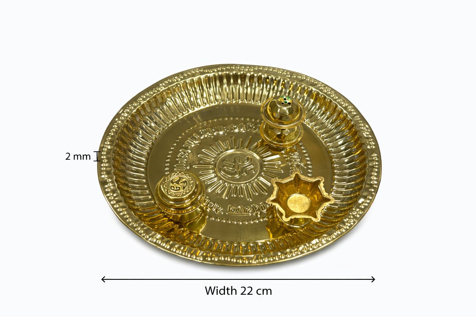 Puja Plate - Brass 22